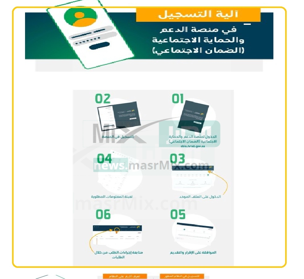 التسجيل في الضمان الاجتماعي المطور